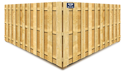 Conroe TX Shadowbox style wood fence