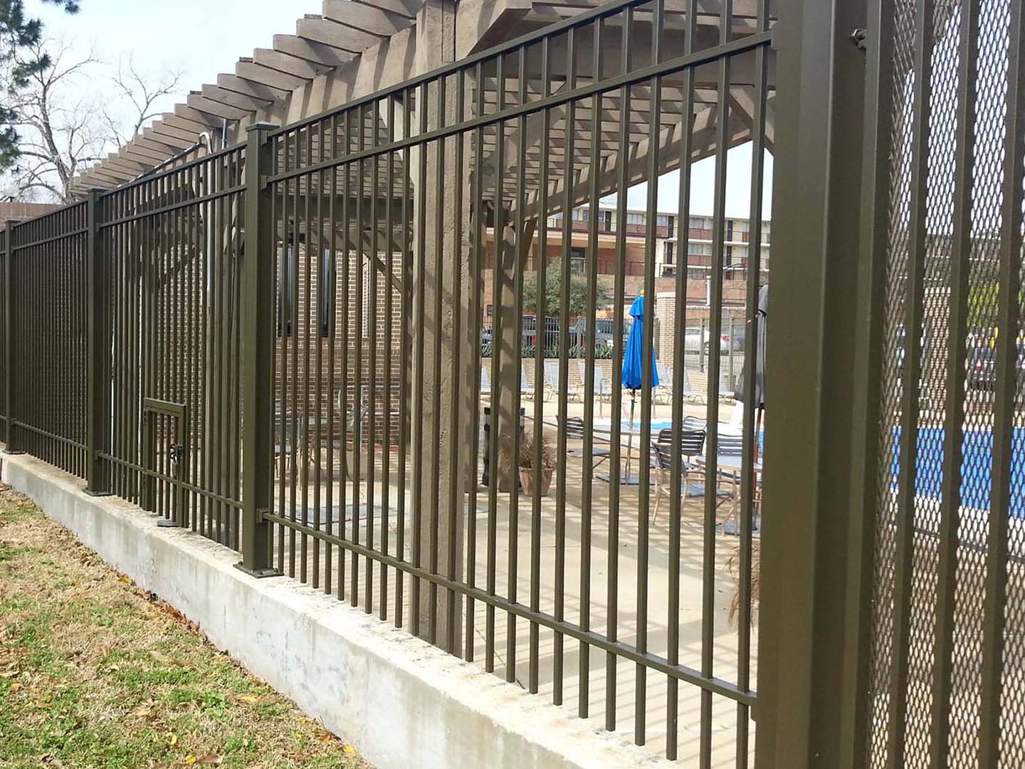 Photo of a Montgomery County, TX Ornamental Iron pool fence